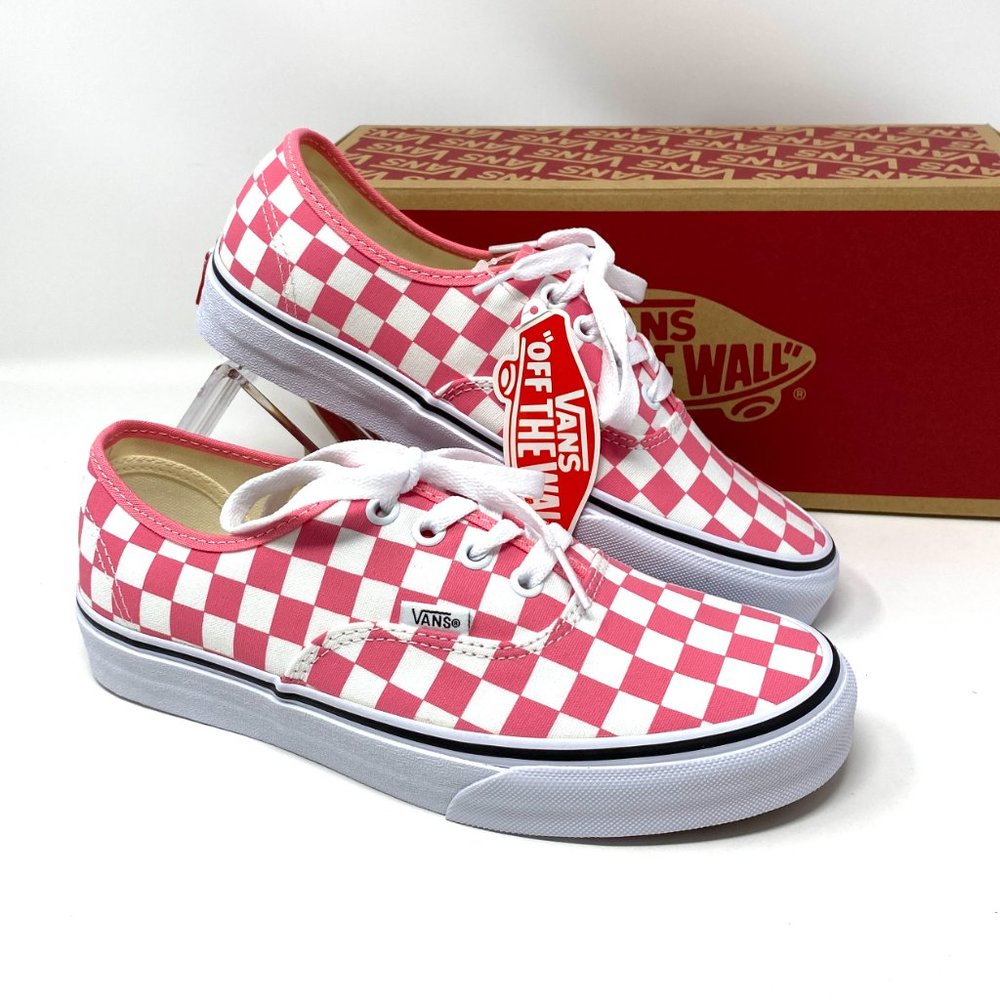 🌸Sale🌸 VANS Authentic Checkerboard Pink Rose Canvas Sneaker Womens VN0A348A3YC - Picture 9 of 11